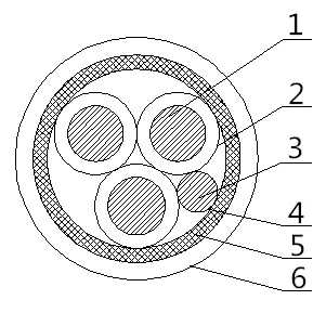 ACWU90铝合金连锁铠装电缆结构