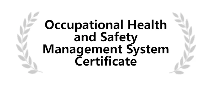 职业健康安全管理体系证书